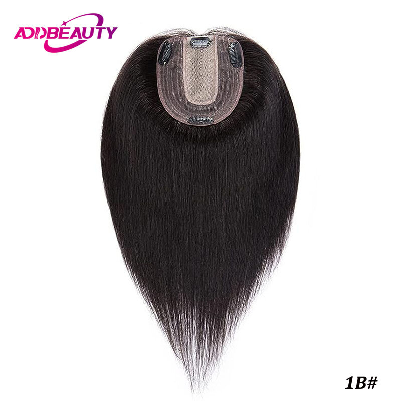 女性用シルクベースの人間の髪の毛のトーピー,滑らかなポンドウィッグ,女性用,12x13cm