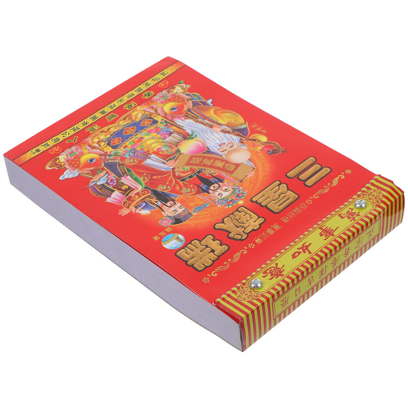 Kalender zodiak kalender tradisional dinding gaya Cina, kalender zodiak Tahun Baru