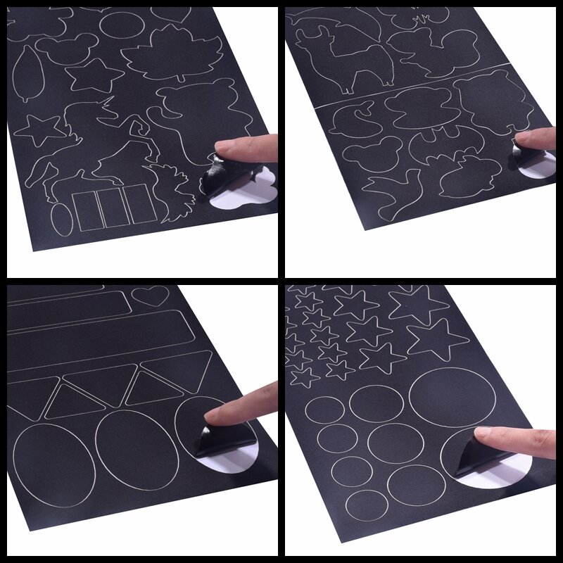 Multigraph Ronde Ster Hart Zwarte Zelfklevende Patches Voor Donsjacks Reparatie Gat Patch Regenjas Umbrel Doek Tent Stickers