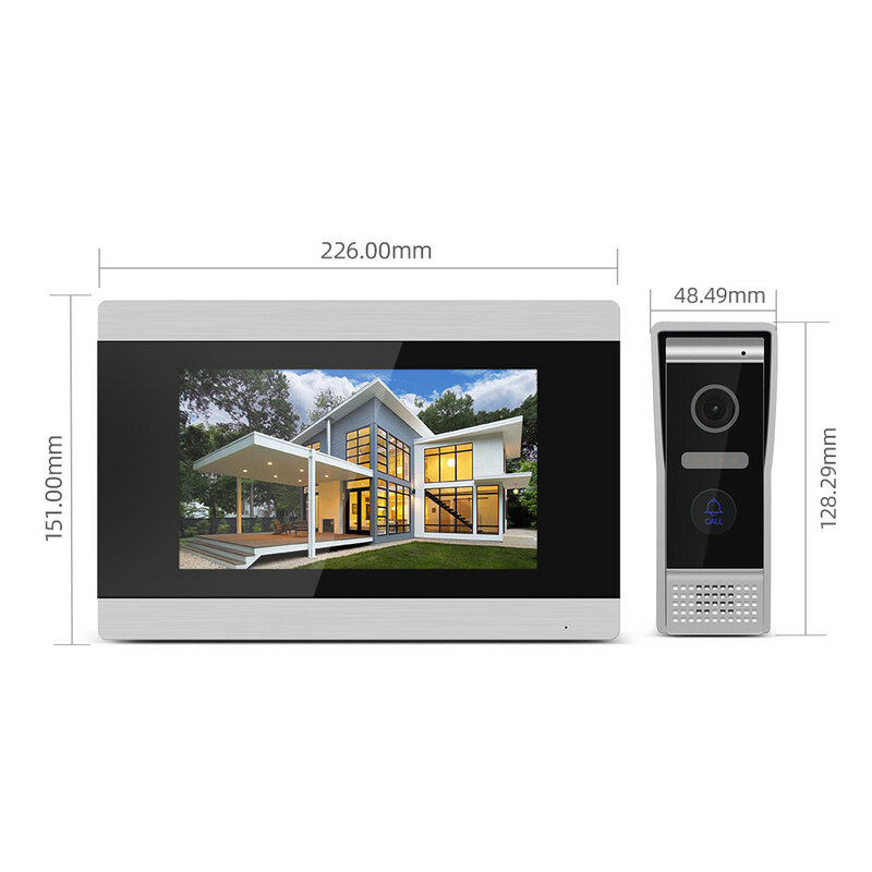 Jeatone 7 - дюймовый Tuya IP видео с полным сенсорным экраном с системой безопасности 32G SD - карт WiFi