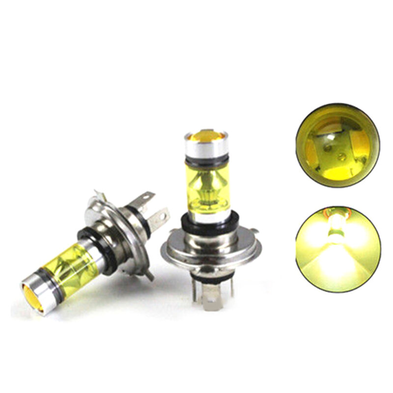 Fog Lights Light Bulbs 2pcs 76*18mm Car Accessories H4 6000K-6500k Headlight Light Universal Fitment Replacement