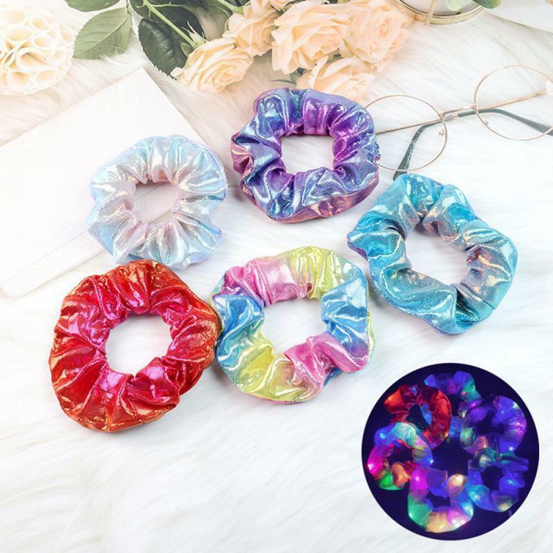 Multi-Color LED Hair Ring, luzes Multi-LED, Eye-Catching, acessórios de cabelo, estilo de festa