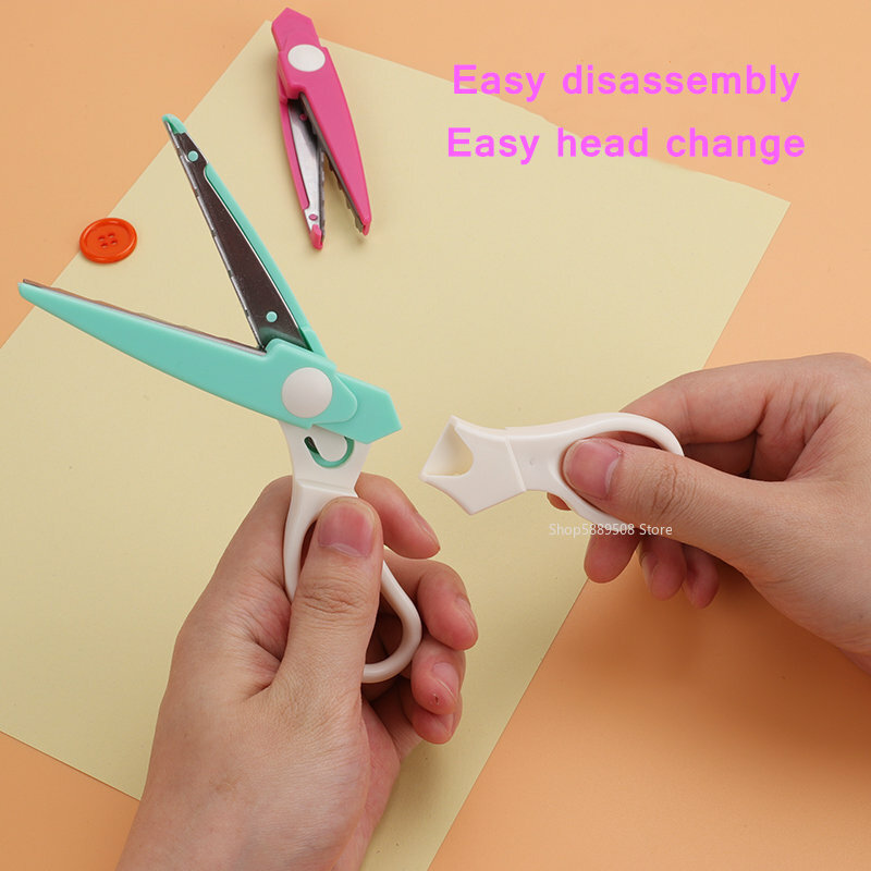 Lace Serrated Scissors Wave Curve Scissors  Patterned Photo Craft Diy Children's Safety Scissors Handbook Pattern Paper Cutter