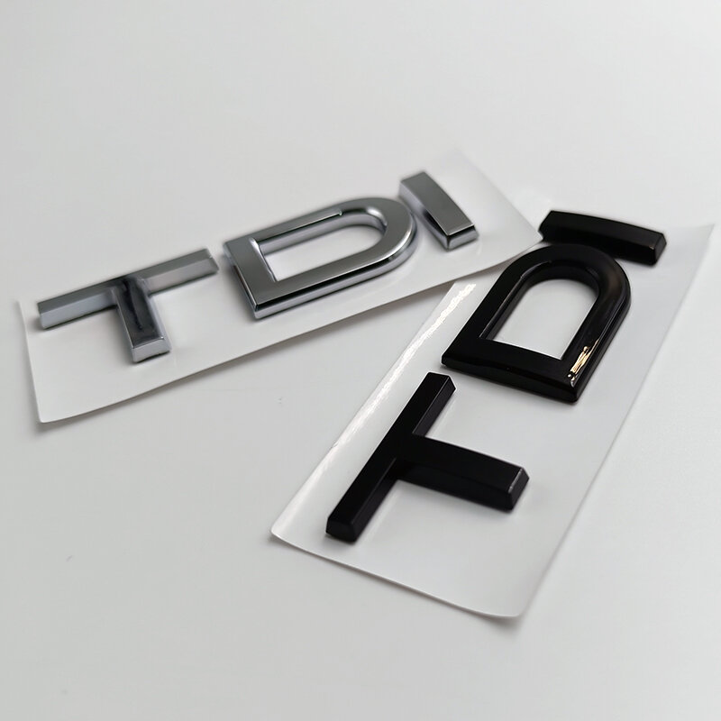 3D เอบีเอสสีดำตรารถยนต์ท้ายรถมีตัวอักษรรถสำหรับ Audi A3 A4 A5 A6 A7 A8 Q2 Q3 Q5 Q7 Q8 TFSI TDI อุปกรณ์เสริมสติกเกอร์