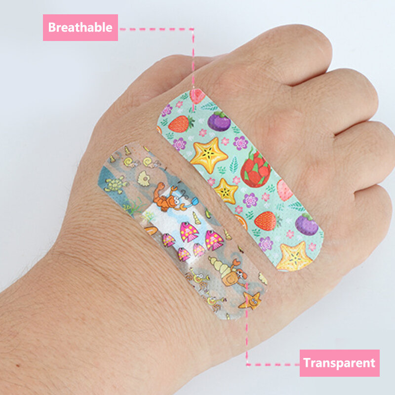 100pcs Waterproof Cute Cartoon Band Aid Hemostasis Adhesive Bandages First Aid