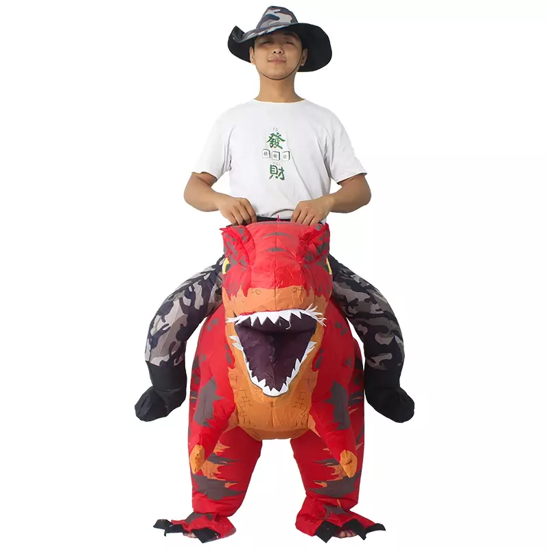 Traje de dinossauro inflável para adulto, Passeio em dinossauro, Blow Up Costumes, Halloween Party Cosplay