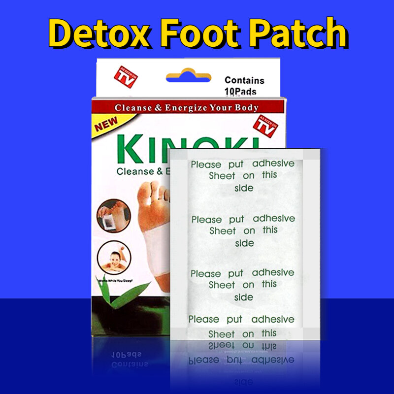 Korea Kinoki Natural Herbal Detox Foot Patch Bamboo Vinegar Weight Loss Patches For Stress Relief Deep Sleep Feet Pads Slimming