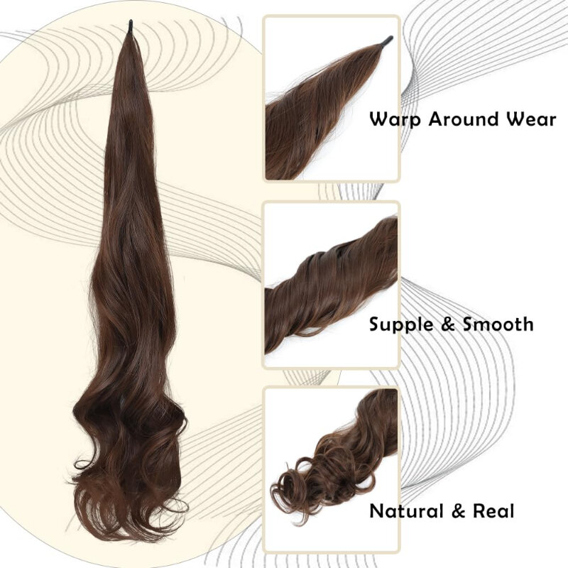 Wig ekor kuda poni untuk wanita, Wig diadias untuk El Pelo Mujer unik DIY alat penata rambut untuk anak perempuan, pakaian sehari-hari