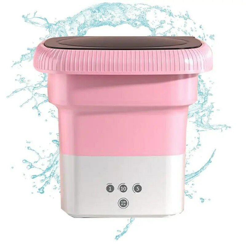 Mini Washing Machine Foldable Washer Bucket Foldable Personal Small Washing Machine Ultrasonic Turbine Washer For Vacations