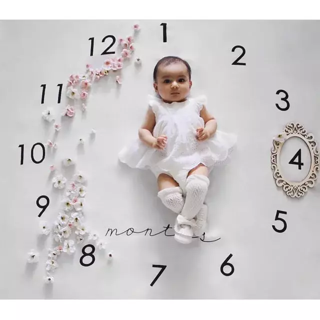 Neugeborenen Baby Milestone Decken Monatliche Fotografie Decke Infant Baby Milestone Decke Foto Fotografie