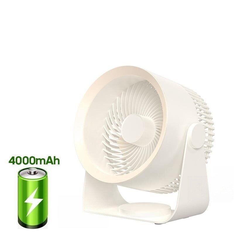 Circulador de aire portátil, ventilador silencioso de ABS para escritorio, pared, techo, Enfriador de aire blanco, 1 Juego