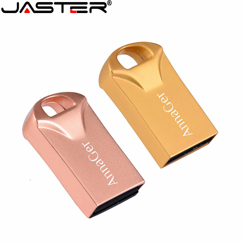 JASTER-Clé USB en métal étanche avec logo personnalisé gratuit, clé USB, clé USB, 64 Go, 4 Go, 16 Go, 32 Go, disque U, nouveau, chaud, 2.0