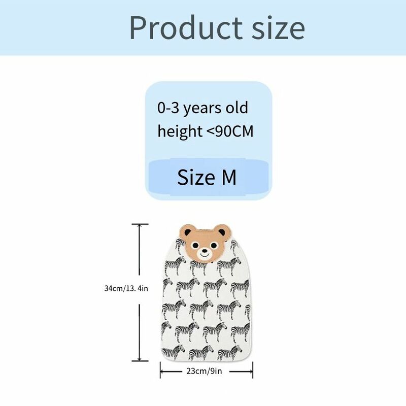 Cartoon Animal Themed Baby Sweat Absorbent Towel Cotton Cloth Comfortable Infant Back Towel Pad Breathable High-absorbent