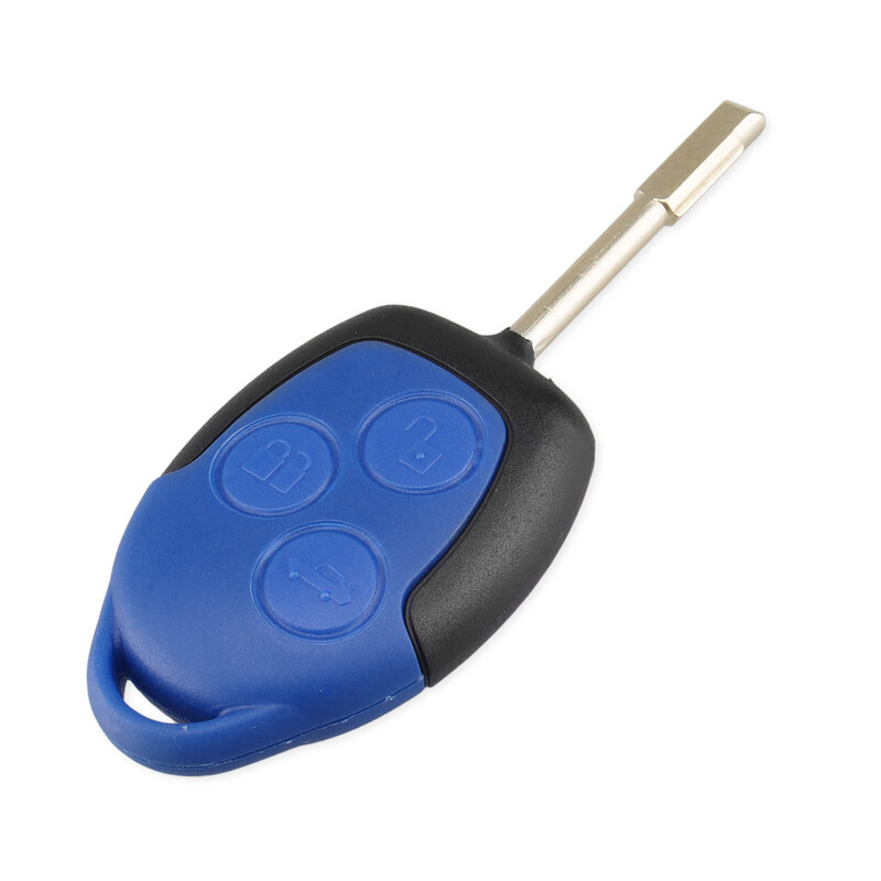 Ecutool Gloednieuwe 3 Knoppen Transit Connect Set Afstandsbediening Sleutel Shell Voor Ford A17 Blade Blue Case Vervanging
