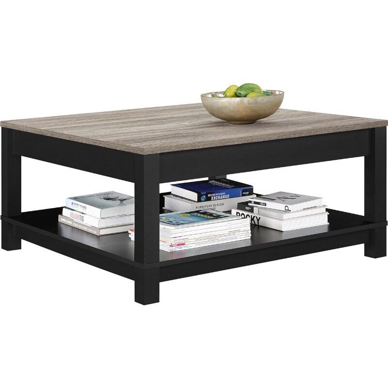 Carver Coffee Table Black Furniture Luxury Living Room Center Table Café