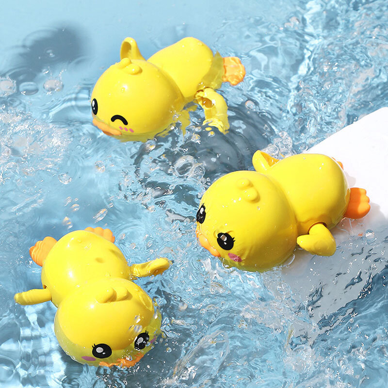 Bades pielzeug niedlich schwimmende Ente Bades pielzeug für Kleinkinder 1-3 schwimmende Aufzieh spielzeug für Jungen Mädchen Neugeborene Baby Badewanne Kleinkind Spielzeug