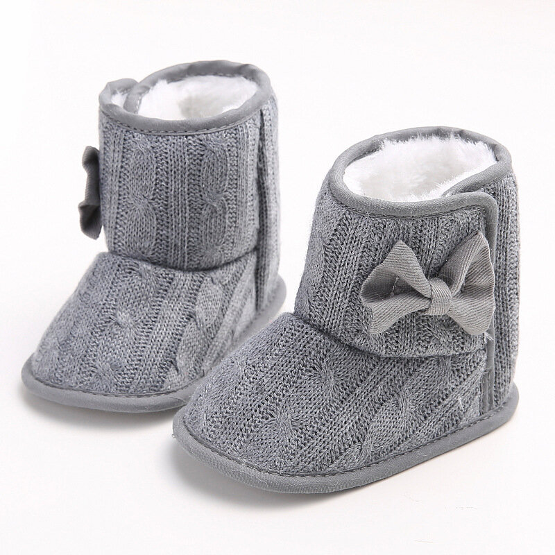 Sepatu bot salju dorong untuk bayi, sepatu bot dengan sol lembut dan nyaman untuk jalan kaki musim gugur musim dingin