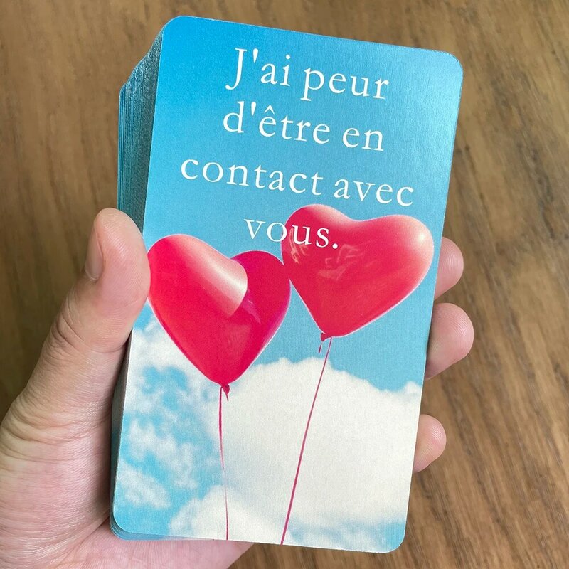 Cartes de tarot français pour dire l'amour et la vérité, 52 cartes, 12x7cm
