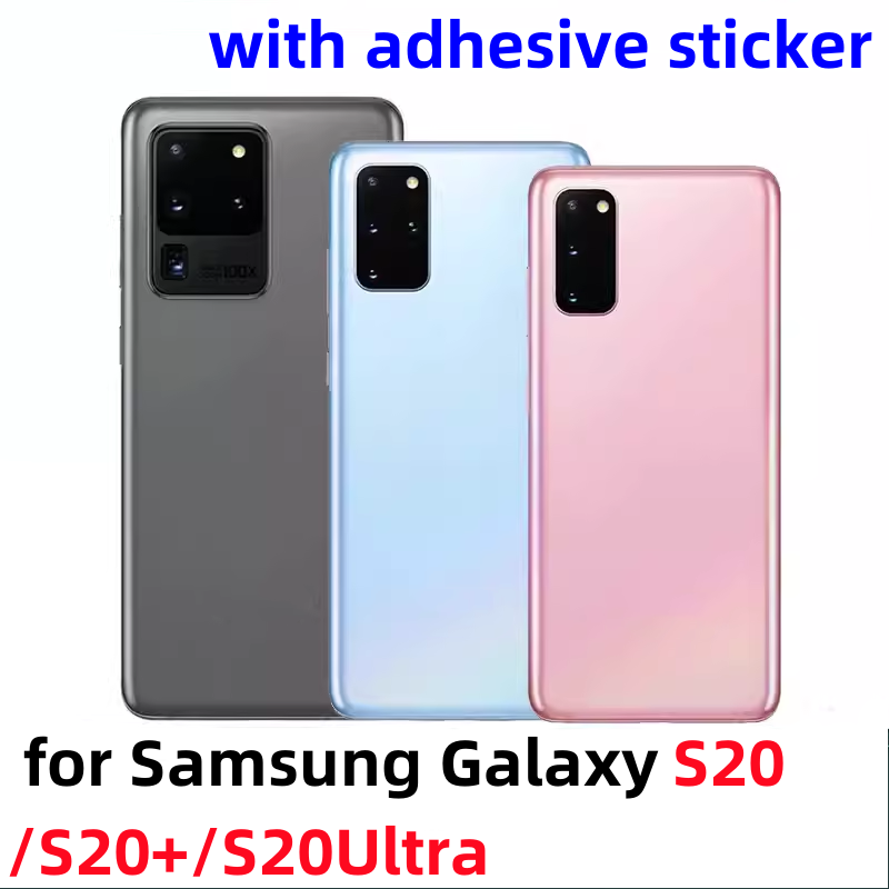 Coque arrière en verre de remplacement pour téléphone portable Samsung Galaxy, couvercle de batterie, porte arrière, boîtier, S20 Plus, S20 Ultra