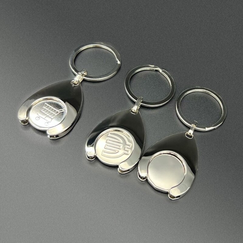 Портативный брелок с корзиной для покупок/евро/пустые жетоны для монет Pendnat прочный металлический держатель для монет для
