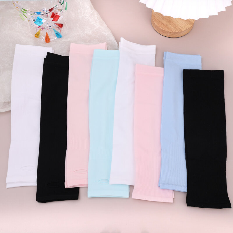 Cooling Ice Arm Sleeves For Kids 4-12 Years Summer Sports Sun Protection Long Arm Cover Girls Boys Elastic Cycling Beach Sleeve