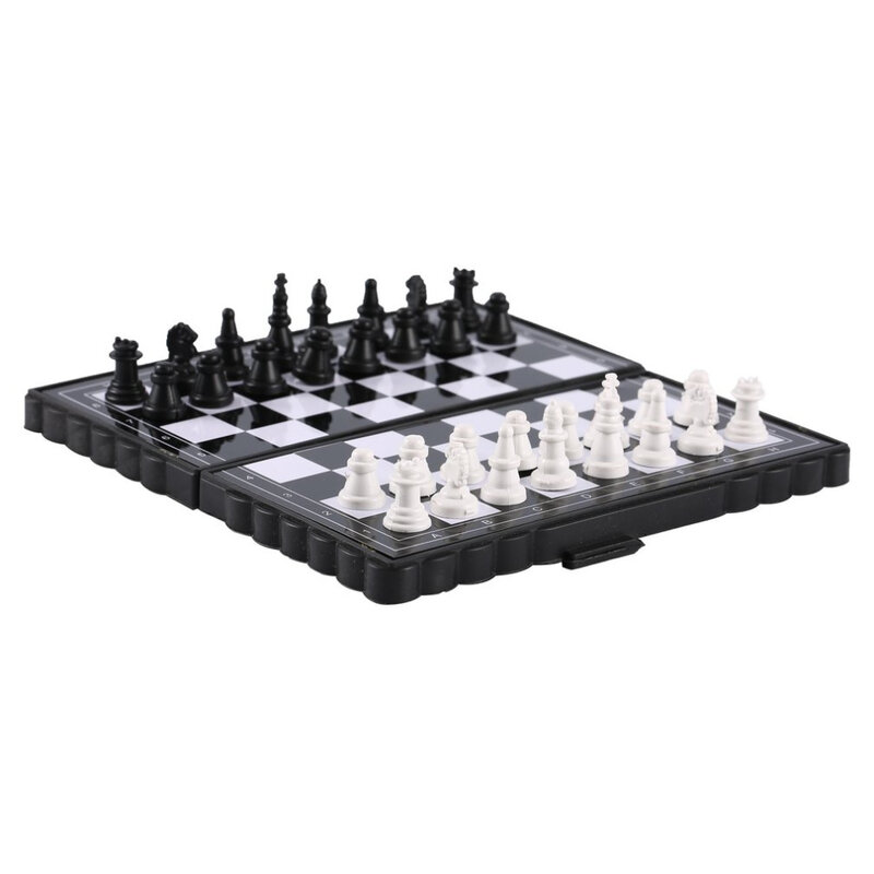 2023 1 Набор Мини международный шахматный складной магнитный пластиковый набор для шахматных работ портативная детская игрушка портативный набор для шахматных работ