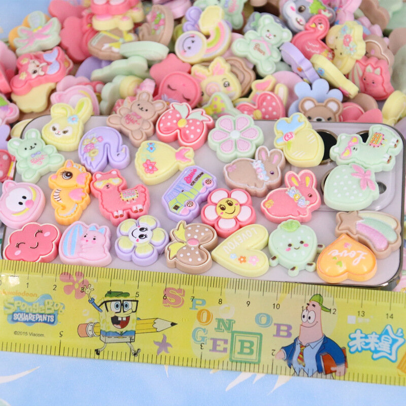 30 Pcs Cartoon Resin Flatback DIY Accessories Jewelry Making Supplies For Craft iPhone Cases Hair Ornament Hairpin Scrapbook