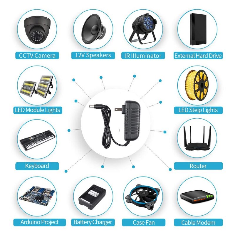 LED CCTV 카메라 라우터용 전원 어댑터 공급 장치, 조명 변압기, DC 5V, 12V, 24V, AC 110V ~ 220V, 1A, 2A, 3A, 4A, 5A, 6A, 8A, 10A 드라이버