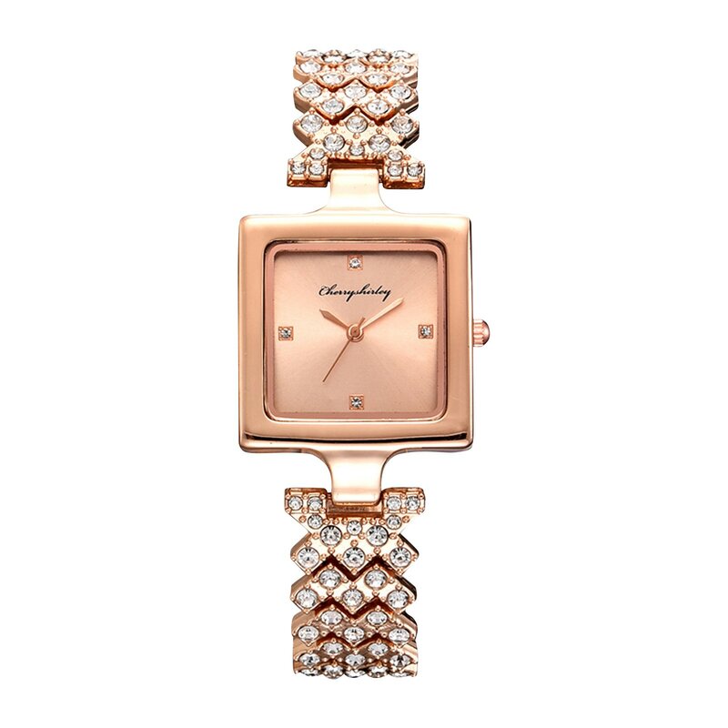 女性用クォーツ腕時計セット、正確なクォーツ時計、ゴールドカラー、ファッショナブル
