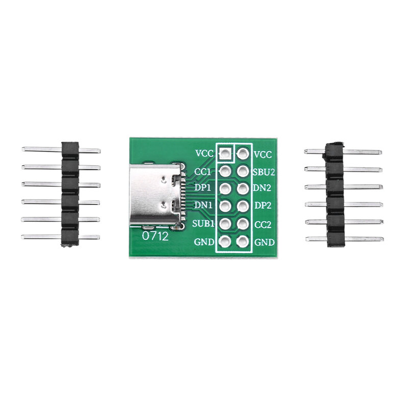 Conector USB 3,1 tipo C de 16 Pines, adaptador hembra tipo C para Cable de soldadura y Cable de 16 Pines, compatible con placa PCB