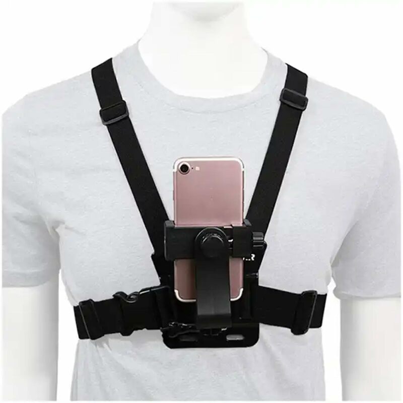 Arnés de pecho ajustable, correa para cofres, soporte para cinturón, Cámara de Acción, teléfonos móviles