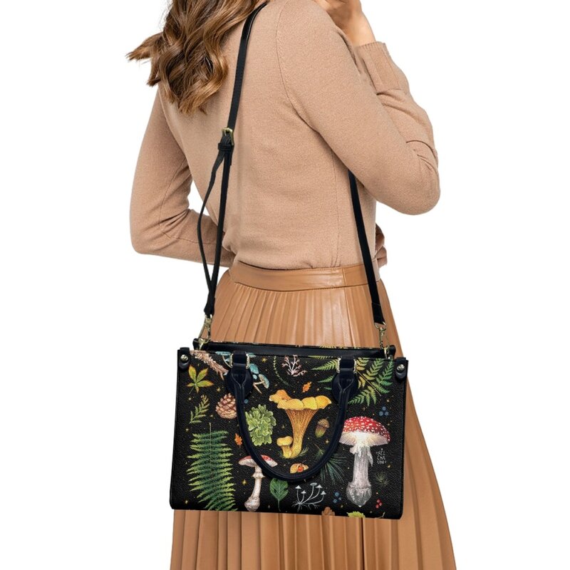 Роскошные кожаные дамские сумочки в виде грибов, тоут для молодых девушек, повседневные Модные уличные женские сумки на плечо, женская сумка, 2024