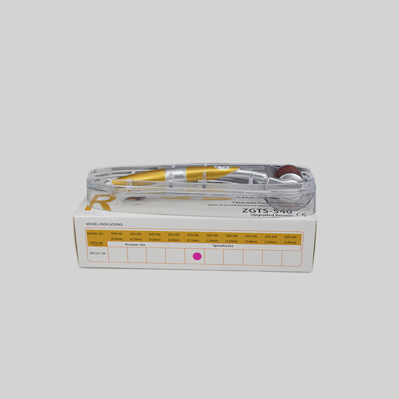ZGTS Dermaroller DRS 540 مايكرو بكرة جلد مسننة 0.2/0.25/0.3 مللي متر التيتانيوم Mezoroller ميكرونيدل DR القلم آلة للعناية بالبشرة