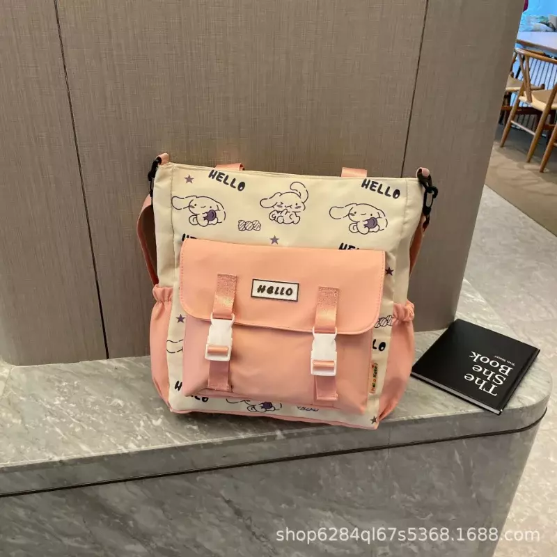Sanrio New Pacha Dog Messenger Bag Returning to Work Lightweight Cartoon Large Capacity Casual Shoulder Backpack