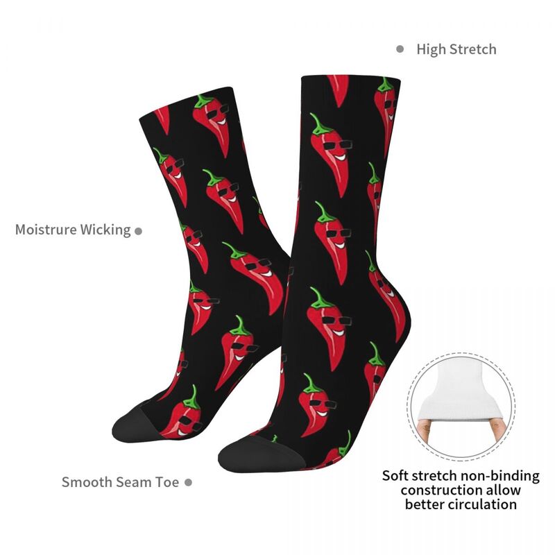 Hottest Chilli In The World - Chilli Guy - Eating Contest Scoville Rating Socks Stockings All Season Long Socks Unisex Birthday