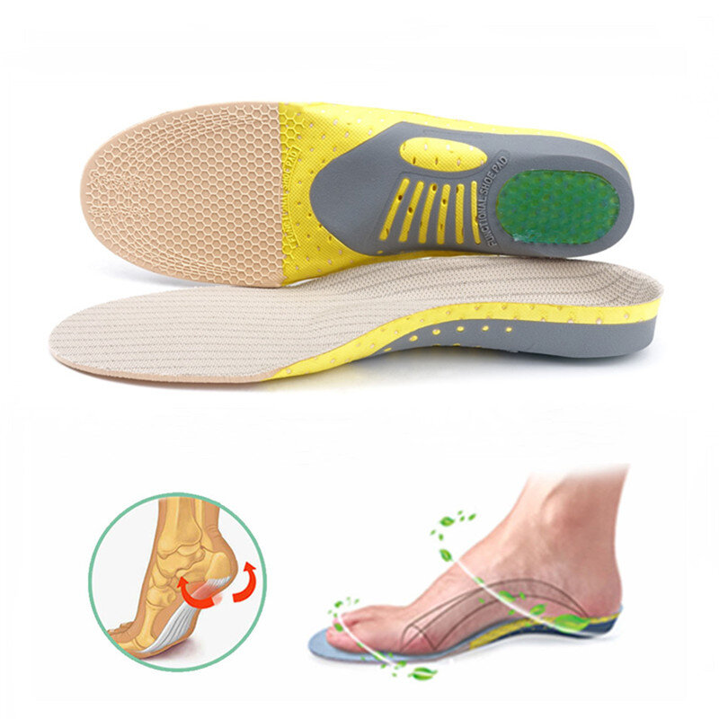 PVC แบนเท้าสุขภาพรองเท้า Insoles พื้นรองเท้า Orthotic Arch สนับสนุนสำหรับใส่รองเท้าสำหรับบุรุษและสตรีเท้านวด