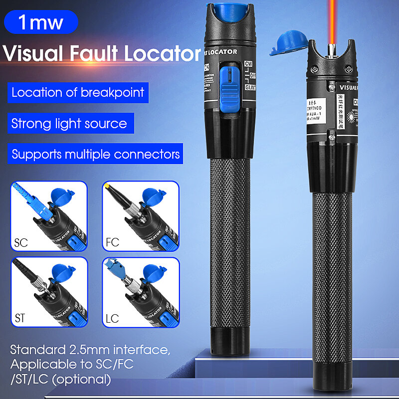 Набор инструментов для тестирования волокна FTTH (опционально) фотооптический измеритель мощности (OPM -50 ~ + 26 дБм) и Визуальный дефектоскоп (1/10/20/30/50 мВт VFL)