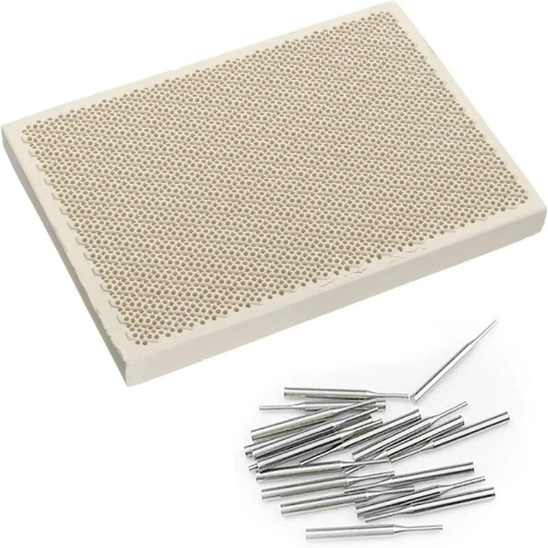 Tablero de soldadura para fabricación de joyas, herramientas con agujas, Panel de panal de soldadura rectangular, bloque de soldadura