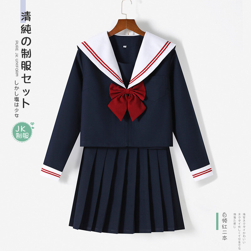 ロリータ日本の制服ドレス、コスプレコスチューム、セーラートップ、プリーツスカート、女の子、日本のアニメ、女の子