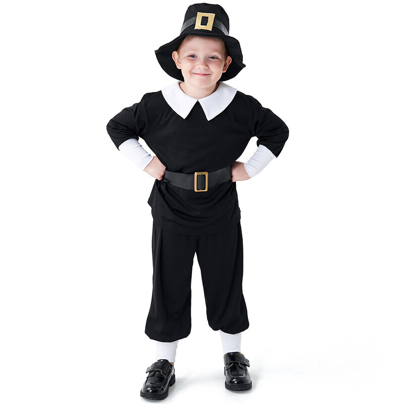 Pilger Junge Kind Kostüm 2023 Halloween Kostüm für Kinder