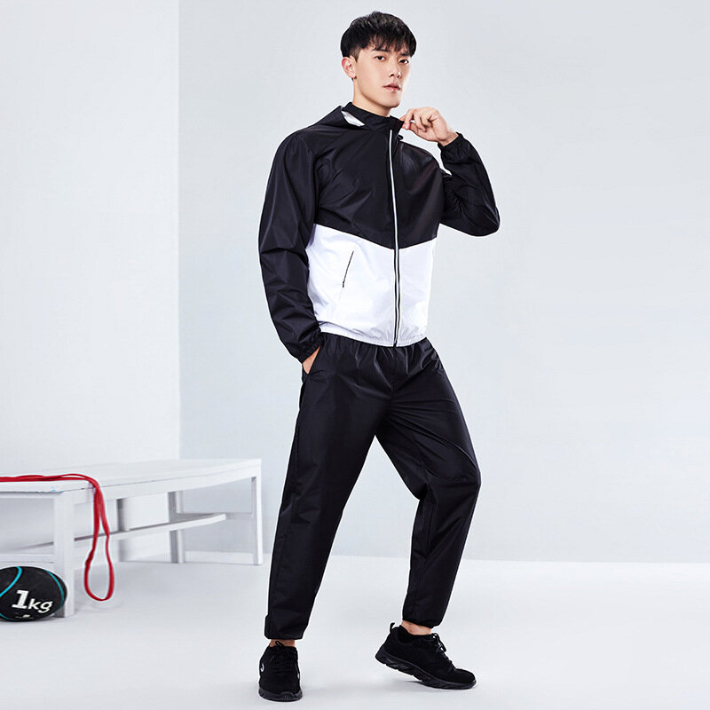 Men's Outdoor Running Clothing Sports Fitness Clothing Tops Sweatpants Set Women Lycra Sweatshirt Two Piece Set Gym Suit Men