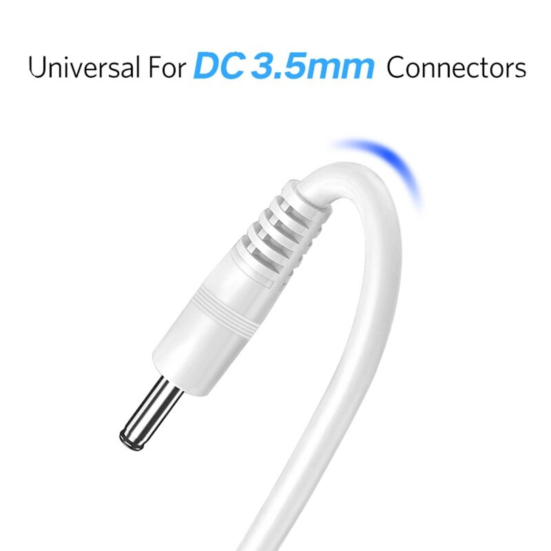 Adaptateur connecteur d'alimentation prise droite 3.5x1.35mm, prise cylindrique vers câble d'alimentation USB pour lampe
