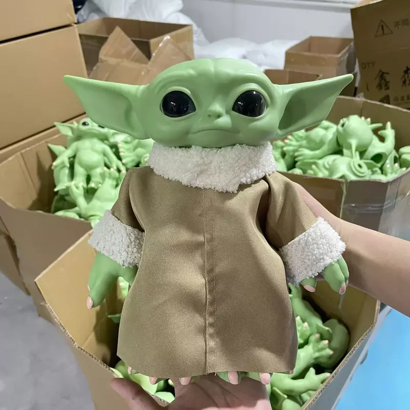 Figura de acción de bebé Yoda de Star Wars de Marvel, muñeco de peluche Kawaii, muñeco de juguete, adorno, colección de niños, regalo creativo de cumpleaños
