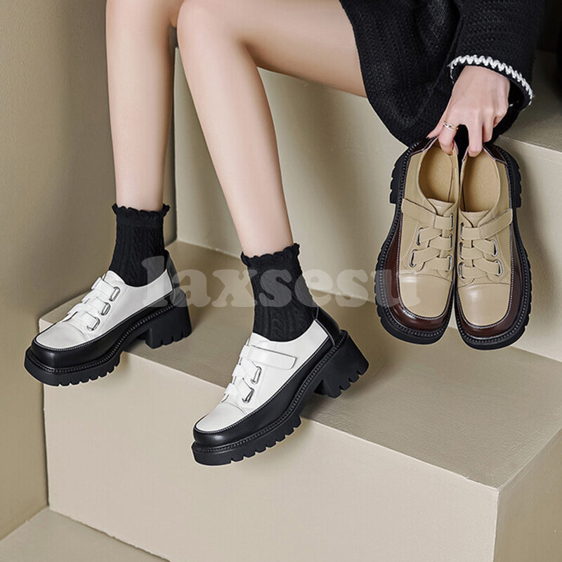 Damskie obuwie w wiosenny i jesienny nowy stylu splatanie górnej gumki projekt damskie buty rekreacyjne prostota uniwersalne mokasyny