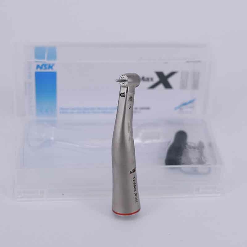 NSK Ti Max X95L contraangulo Dental 1:5 Increasing Speed Handpiece Against Contra Angle LED Optic Fiber Quattro Spray Red Rings