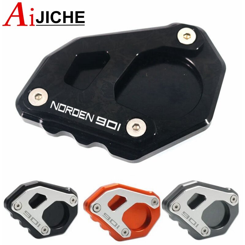 For Husqvarna Norden 901 NORDEN 901 2021-2023 Motorcycle Kickstand Foot Side Stand Extension Pad Support Plate