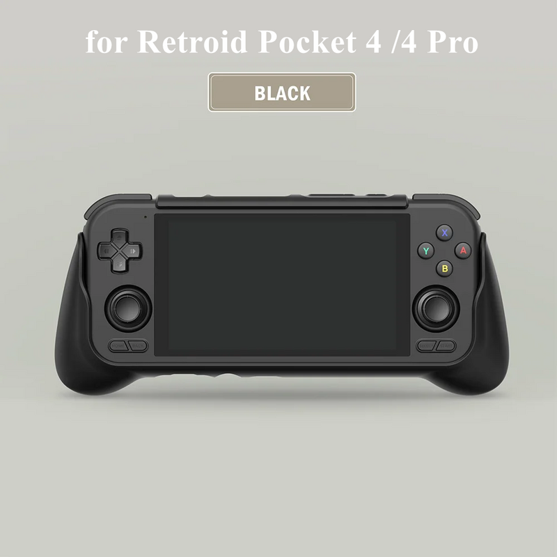 Black Transparent Grip and Bag for Retroid Pocket 4 /4 Pro Handheld Game Console Carry Case Retro Video Game Console