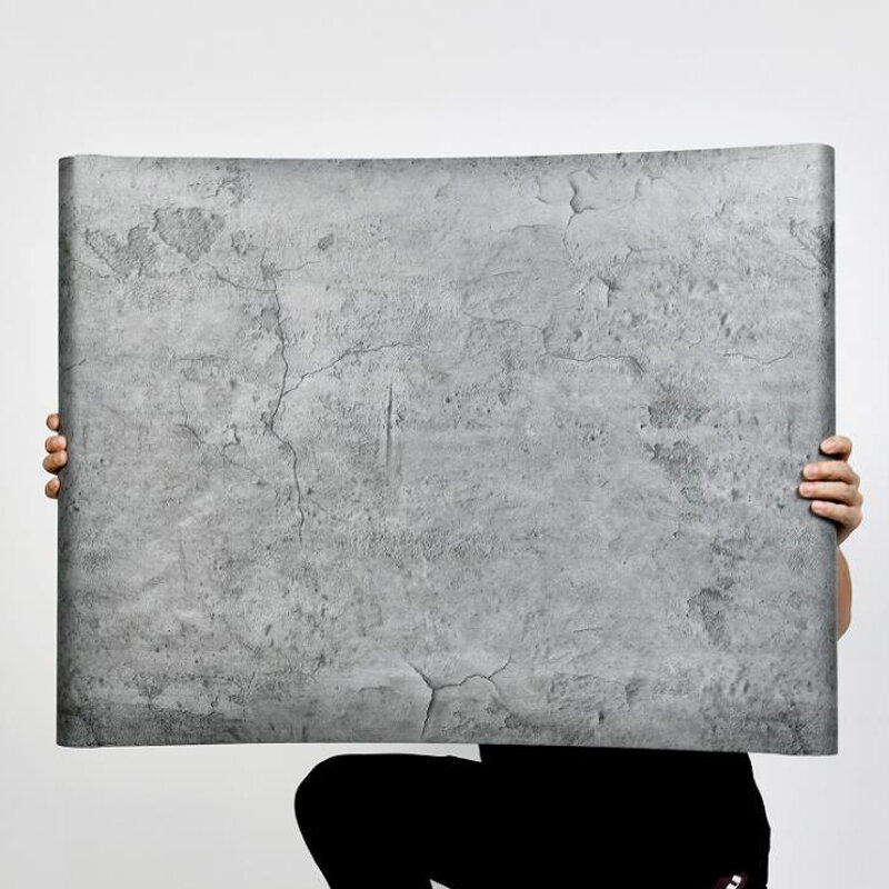Vinyl Tapete Wasserdicht Self-Adhesive Wallpaper Zement Grau Arbeitsplatte Kontaktieren Papier Küche Bad Möbel Renovatio