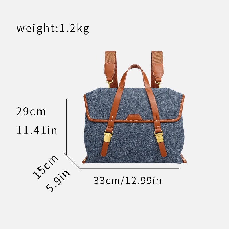 Large-capacity Travel Tote Bag for Women Wear-resistant Canvas with PU Leather Shoulder Bag 2024 Summer Popular Cross-body Bag