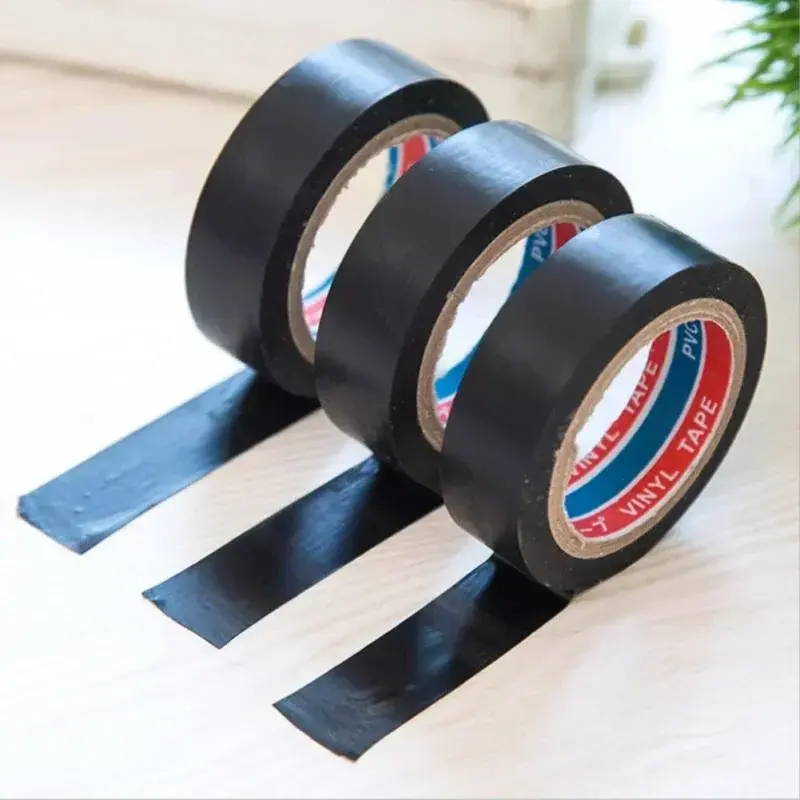 10M PVC Waterproof Self-adhesive Tape Black Flame Retardant Electrical Insulation Tapes Voltage Wire Organizer Electrician Tape